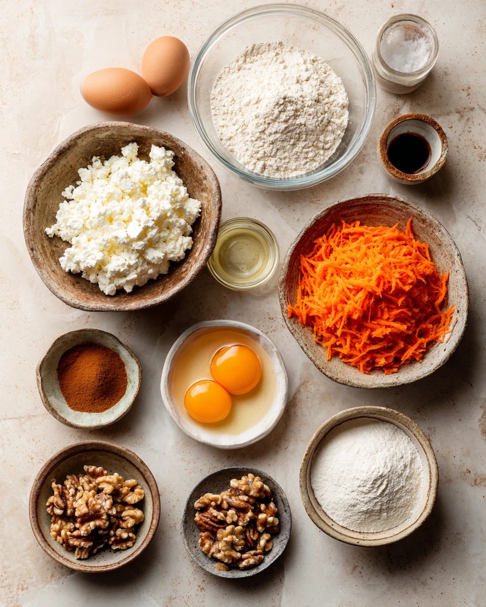 Cottage Cheese Carrot Cake Bars