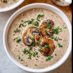 Cream of Mushroom Soup : Easy High-Protein & High-Fiber