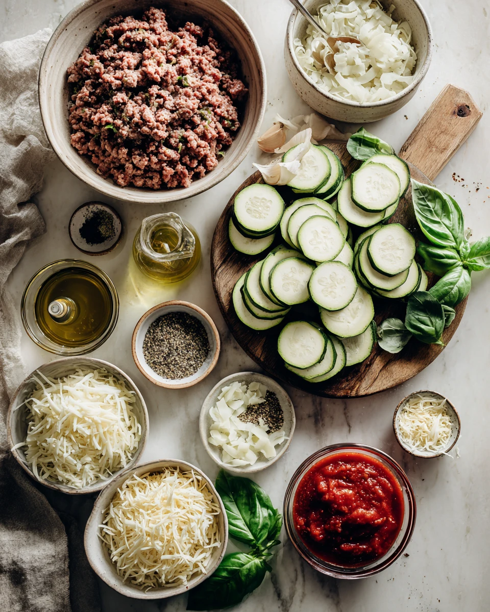 Lowcarb Ground Beef Zucchini Bake Recipe Dinner