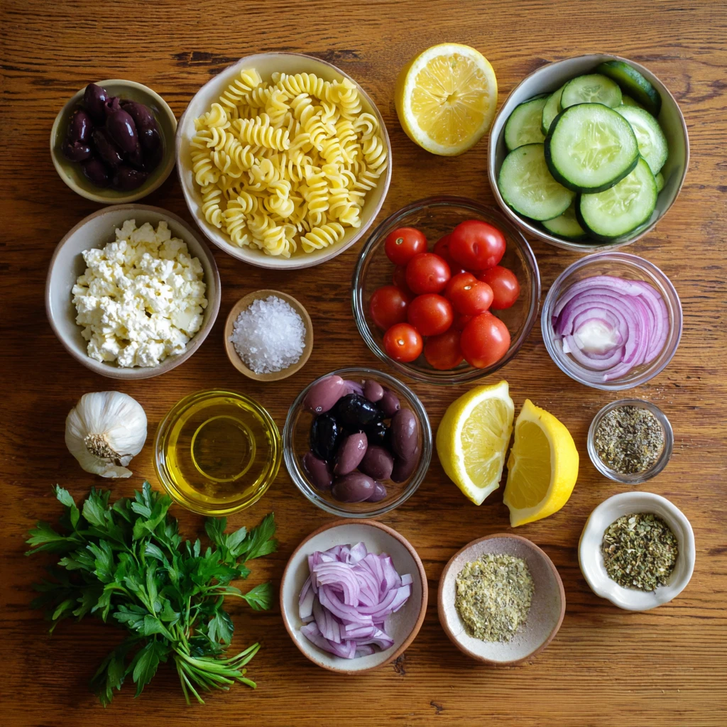 Mediterranean Cottage Cheese Pasta Salad