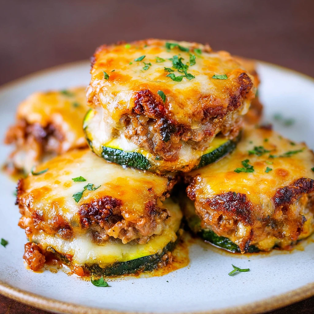 Mini Baked Zucchini Lasagna Bites Low Carb Gluten