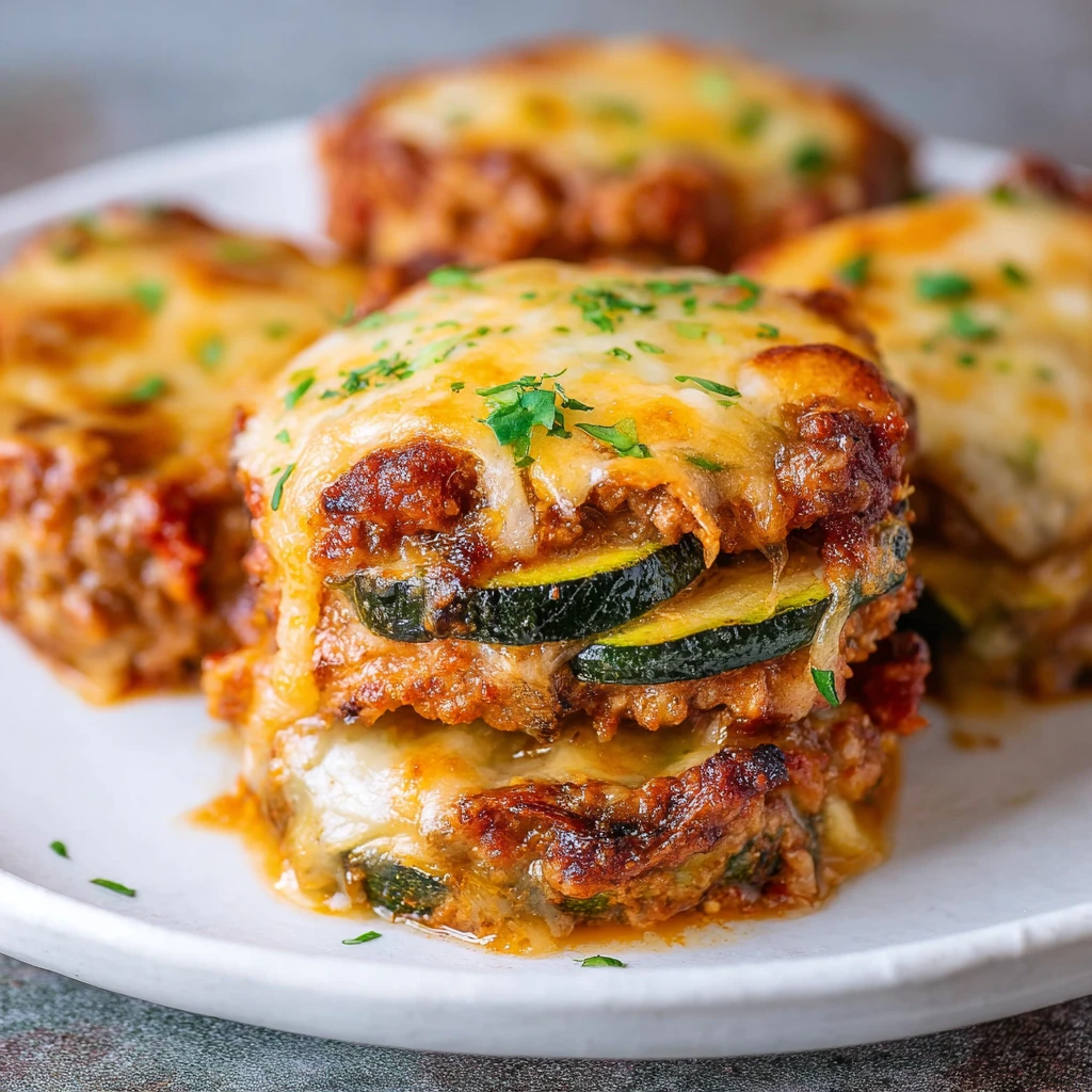 Mini Baked Zucchini Lasagna Bites Low Carb Gluten