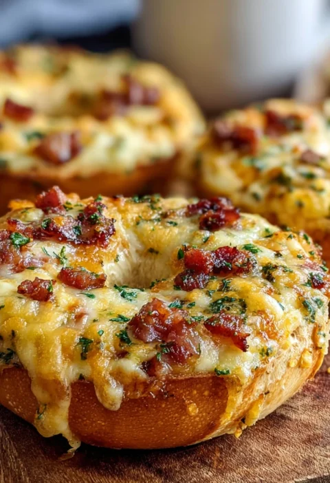 Quiche Stuffed Bagels 4serving Breakfast Busy Mornings