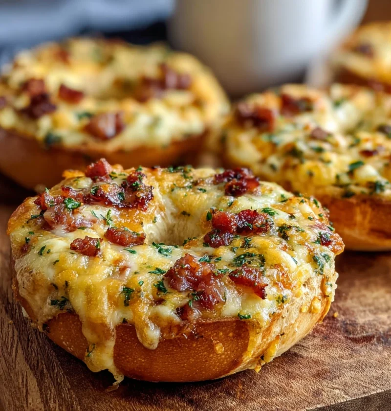 Quiche Stuffed Bagels 4serving Breakfast Busy Mornings