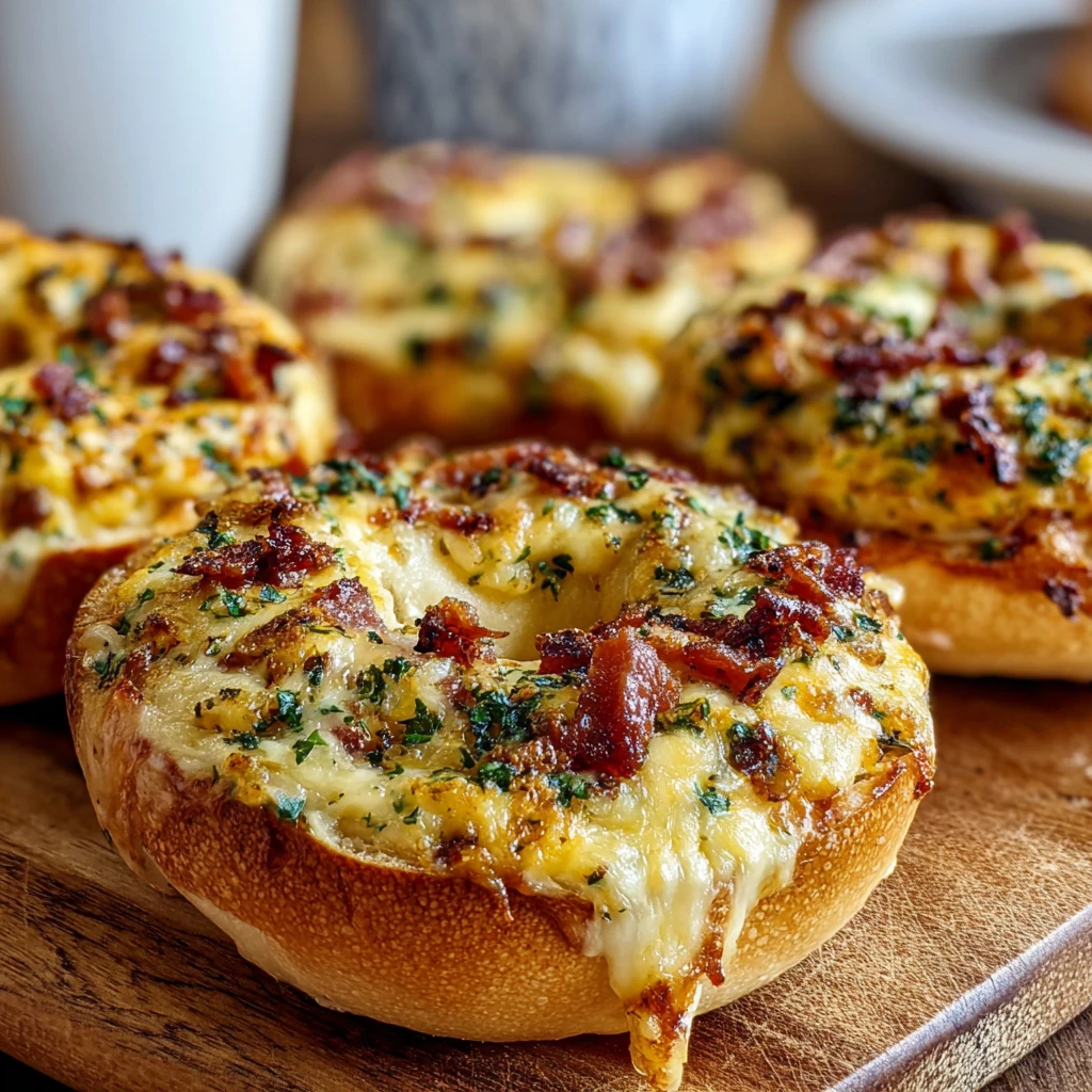Quiche Stuffed Bagels 4serving Breakfast Busy Mornings