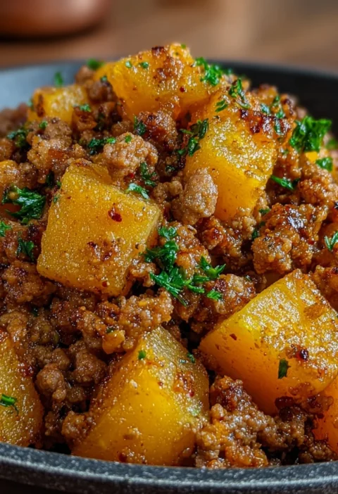 Roasted Butternut Squash Ground Turkey