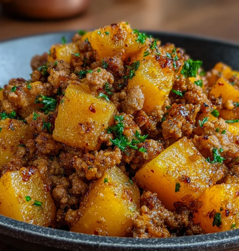 Roasted Butternut Squash Ground Turkey
