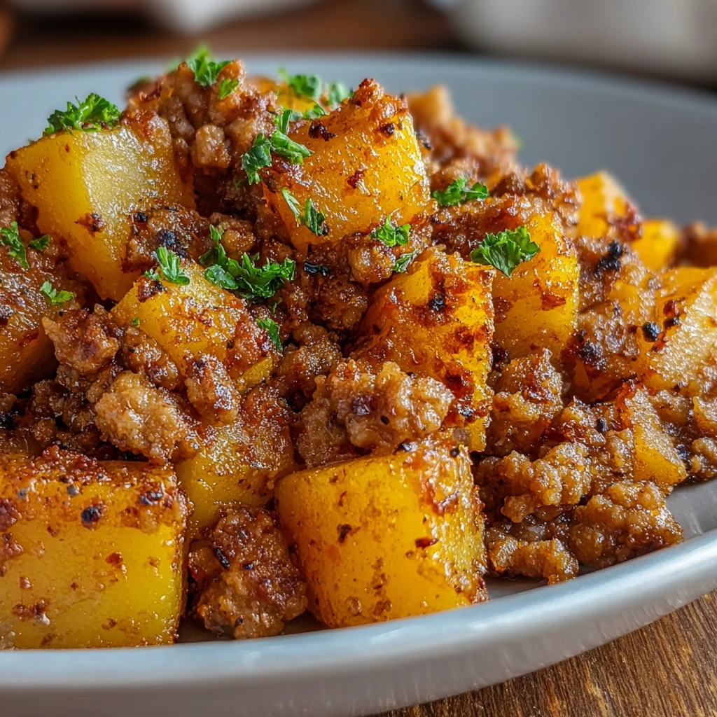 Roasted Butternut Squash Ground Turkey