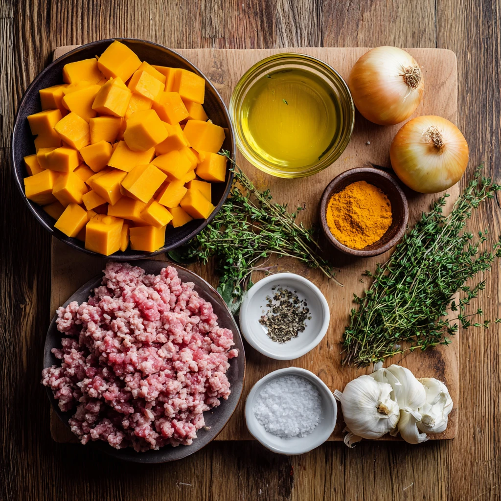 Roasted Butternut Squash Ground Turkey