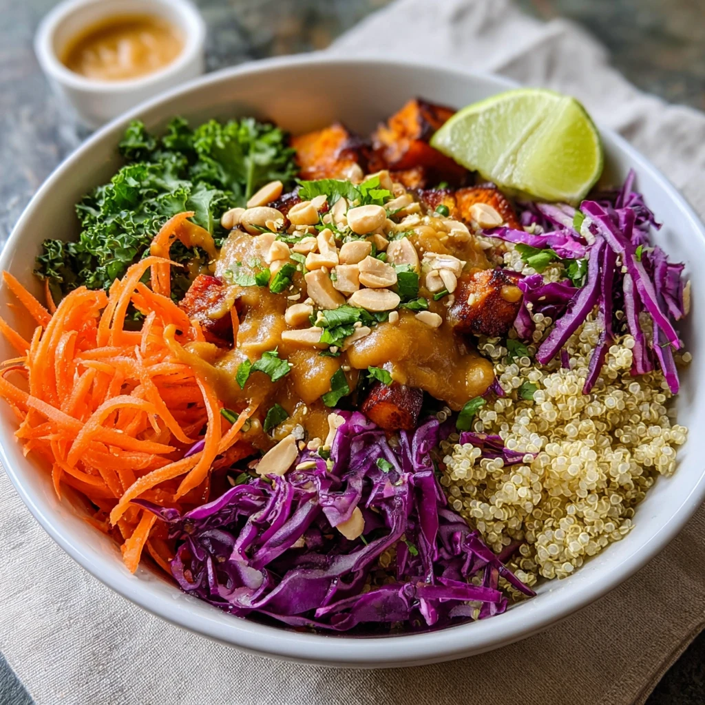 Thai Peanut Sweet Potato Buddha Bowl: Easy Healthy Lunch Recipe