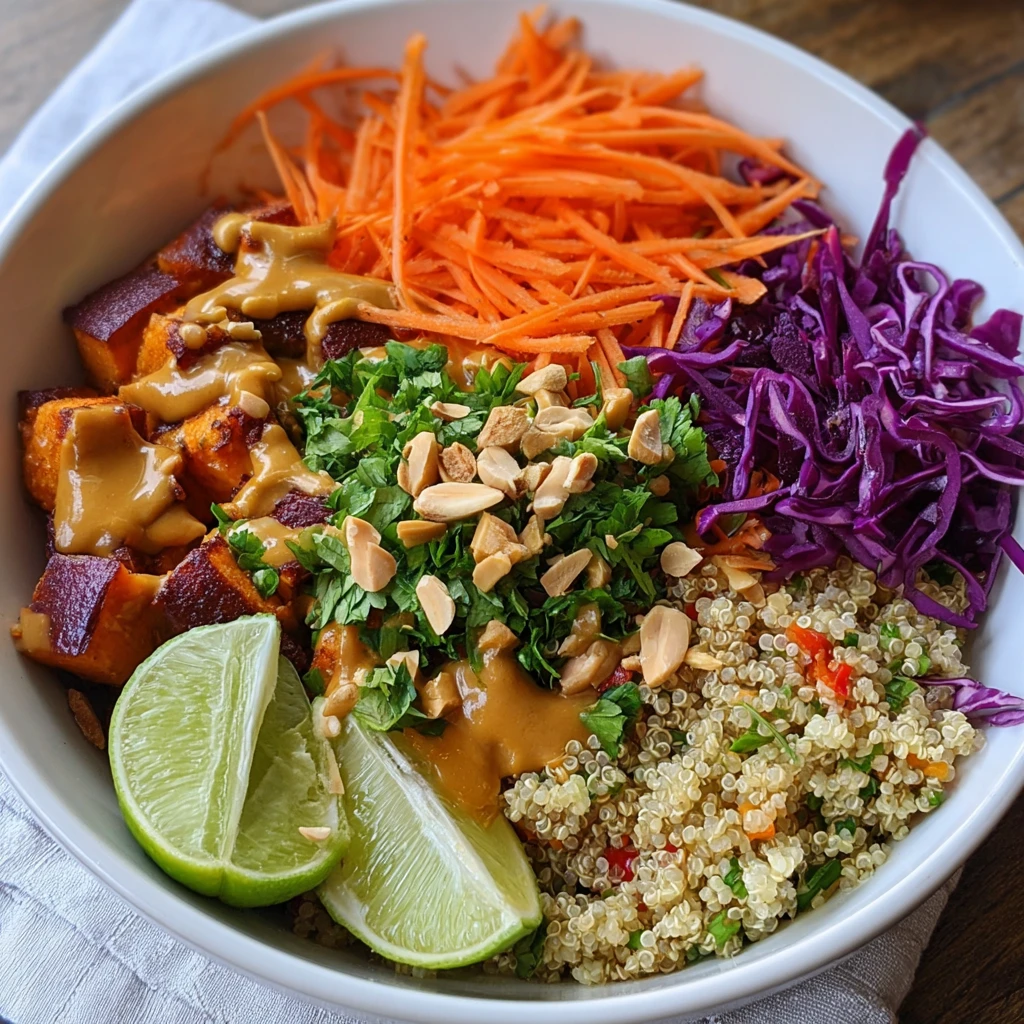 Thai Peanut Sweet Potato Buddha Bowl Healthy Lunch