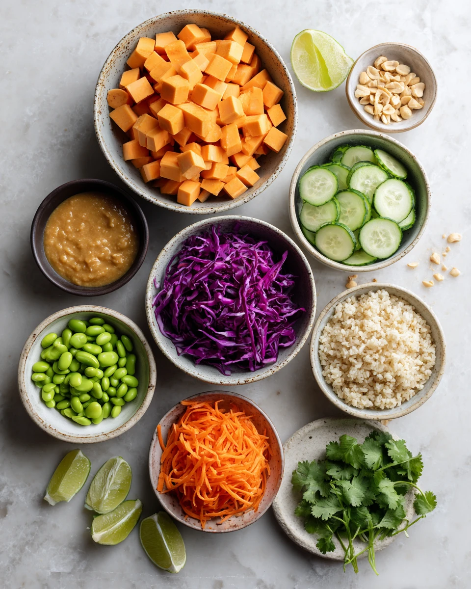 Thai Peanut Sweet Potato Buddha Bowl Healthy Lunch