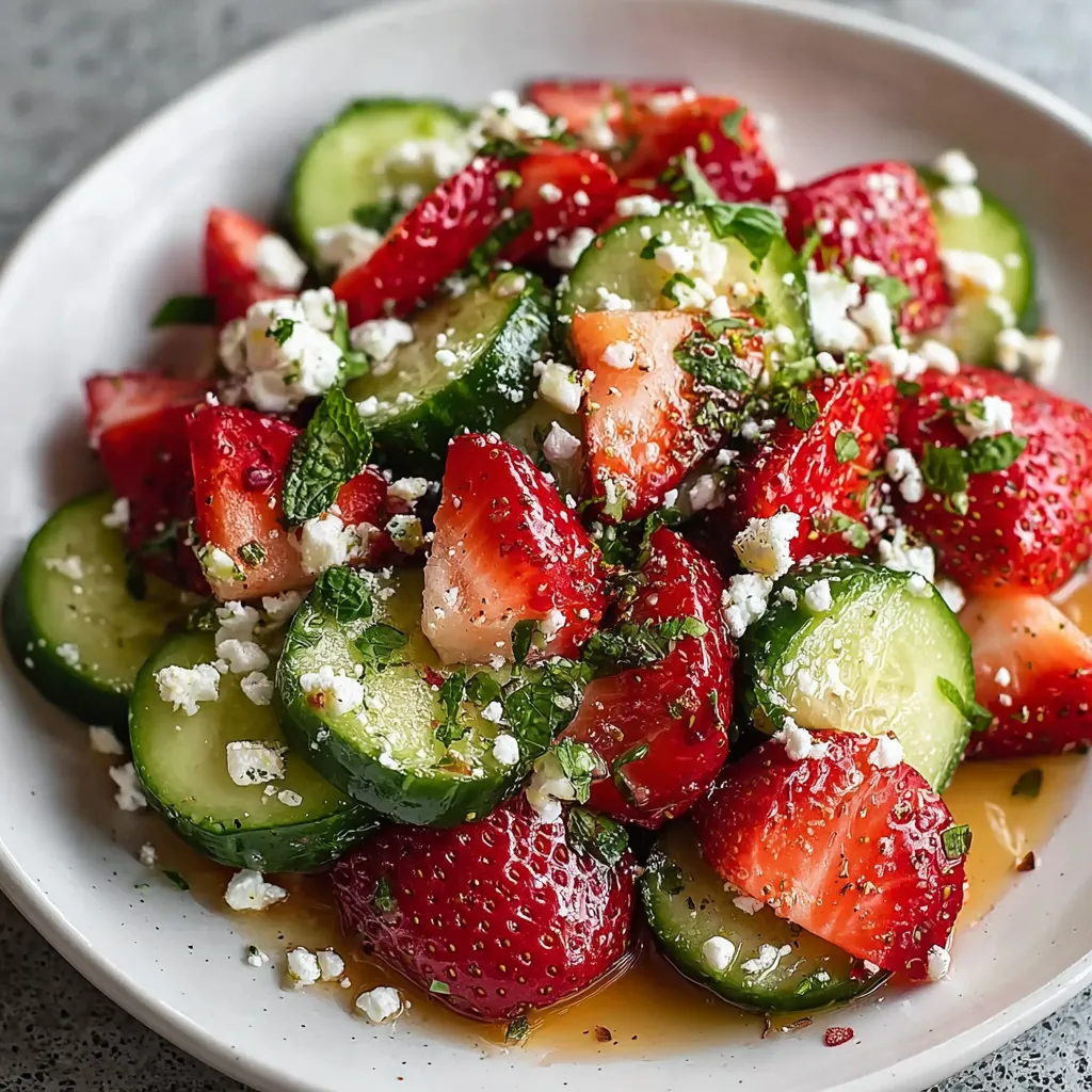 Cucumber Strawberry Salad – Fresh, Easy & Ready in 15 Min
