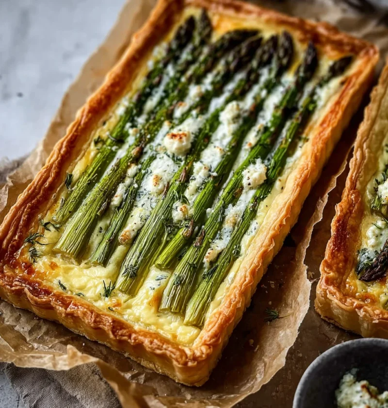 Asparagus Goat Cheese Tart Recipe Image