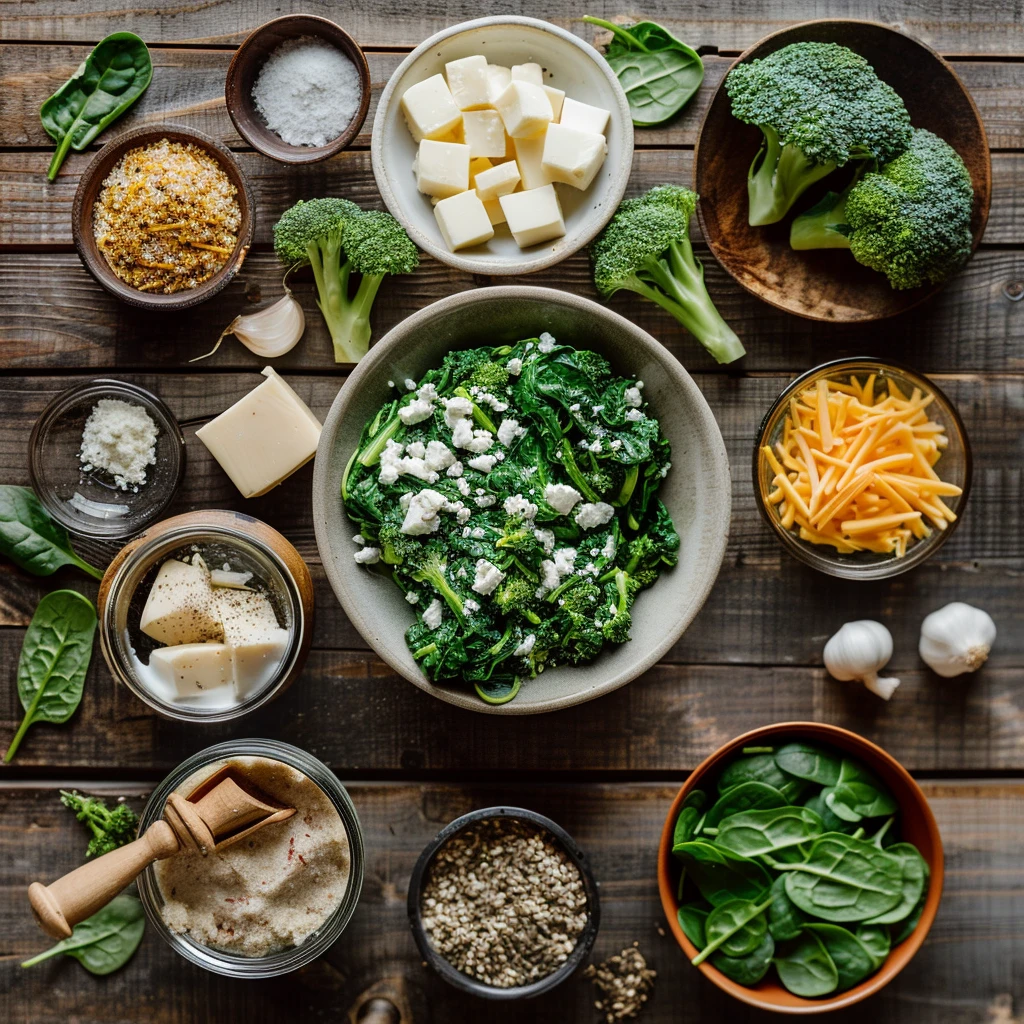 Creamy Spinach Broccoli Cheese Casserole