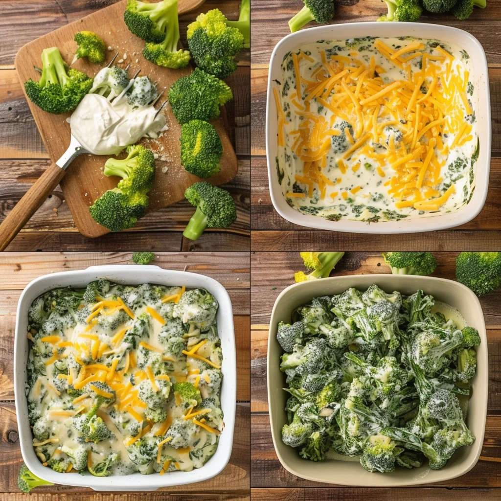 Creamy Spinach Broccoli Cheese Casserole
