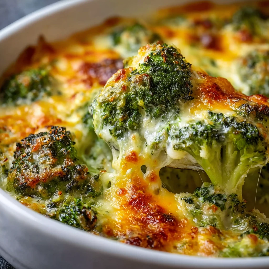 Creamy Spinach Broccoli Cheese Casserole