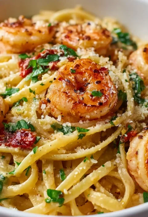 Creamy Tuscan Garlic Butter Shrimp Pasta 30min Recipe
