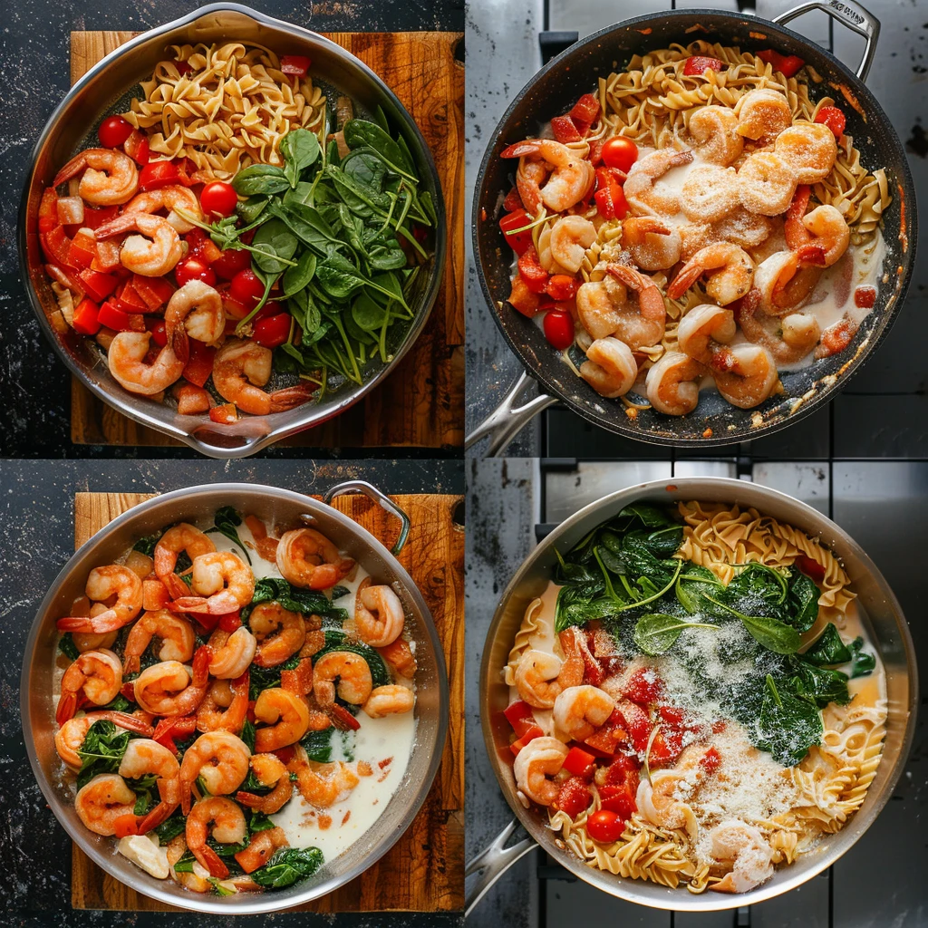 Creamy Tuscan Garlic Butter Shrimp Pasta 30min