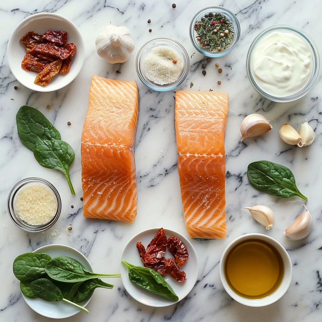 Creamy Tuscan Salmon Sundried Tomatoes