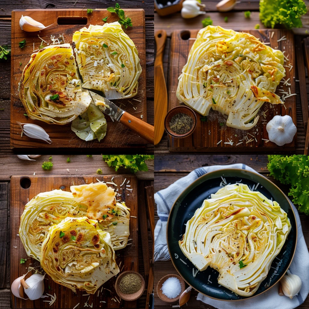 Crispy Cabbage Steaks Cheese