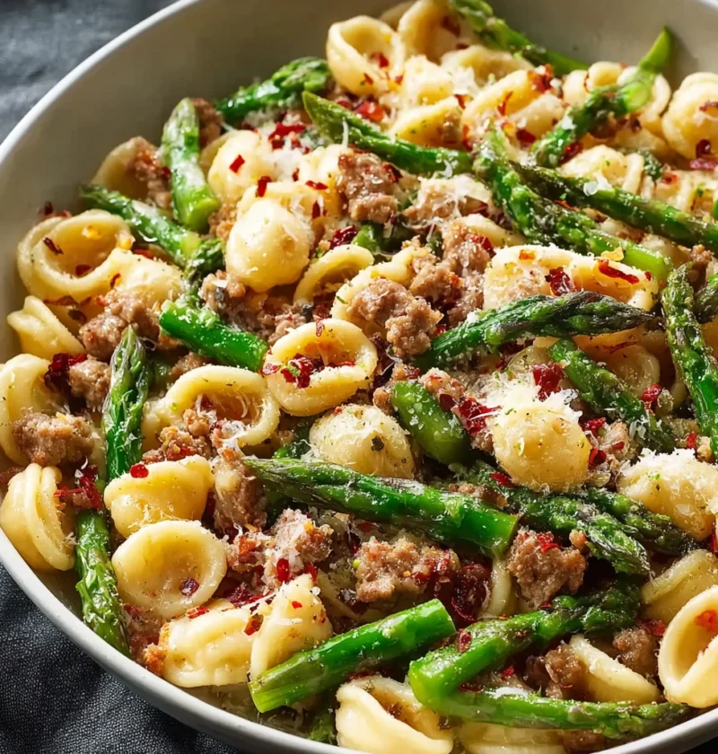 Sausage Asparagus Pasta Recipe Image