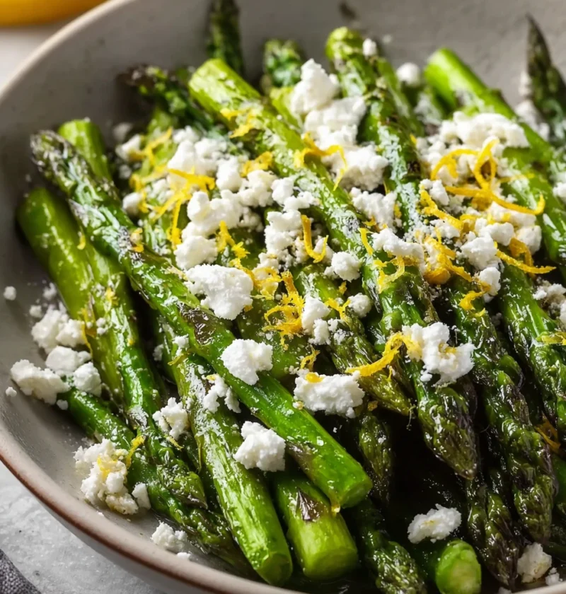 Grilled Asparagus Lemon Feta Recipe Image