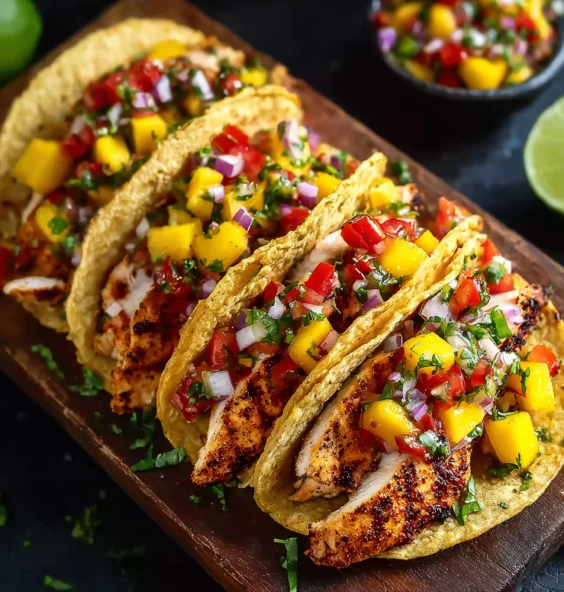 Grilled Chicken Tacos Mango Salsa Recipe Image