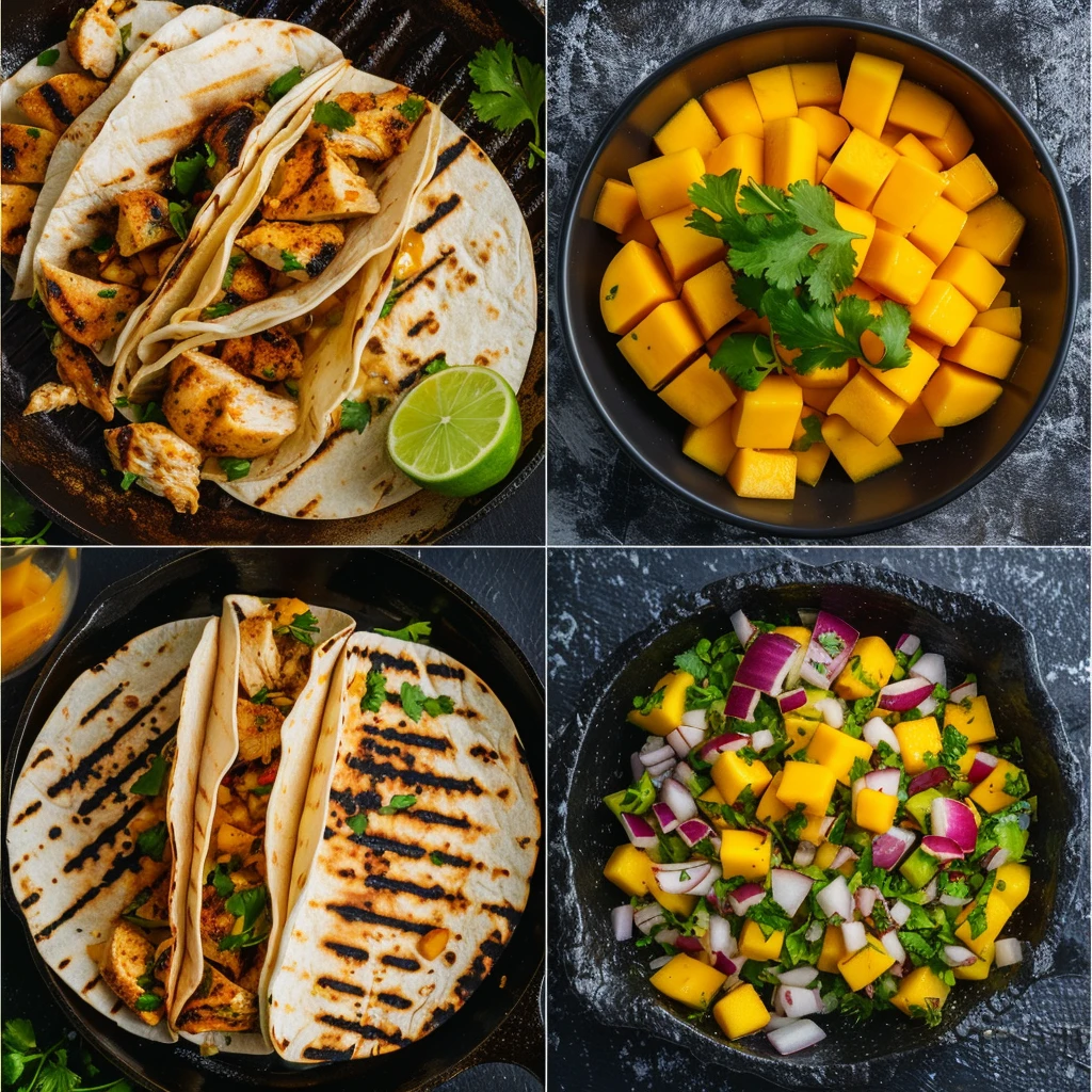Grilled Chicken Tacos Mango Salsa