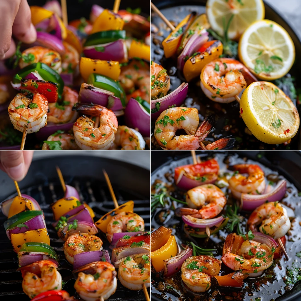 Juicy Mediterranean Grilled Shrimp Skewers
