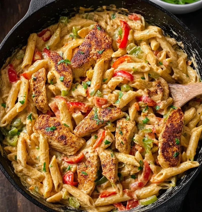 One Pot Creamy Cajun Chicken Pasta Recipe Image