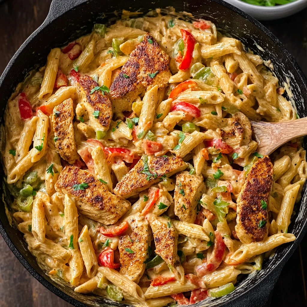 One Pot Creamy Cajun Chicken Pasta
