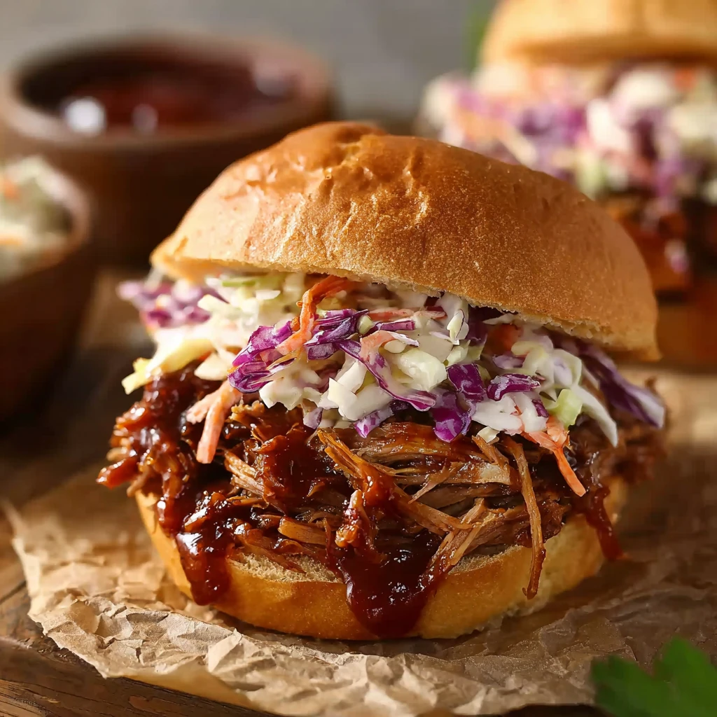 Slow Cooker BBQ Pulled Pork Sandwiches