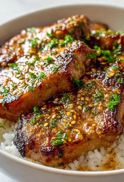 Slow Cooker Honey Garlic Butter Pork Chops Recipe