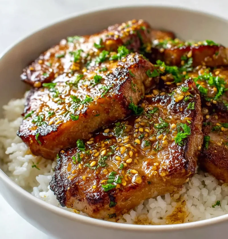 Slow Cooker Honey Garlic Butter Pork Chops Recipe