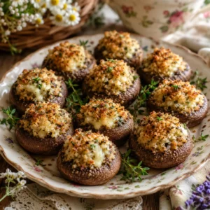 Cottagecore Stuffed Mushrooms – Whimsical Savory Recipes