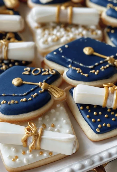 Easy Grad Cookies with Royal Icing