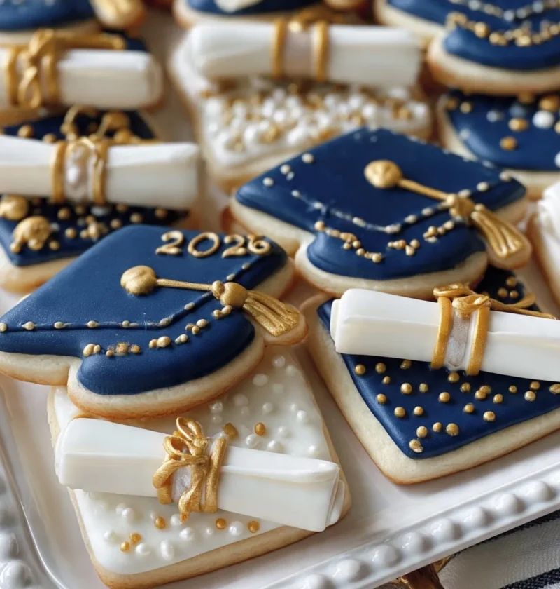 Easy Grad Cookies with Royal Icing