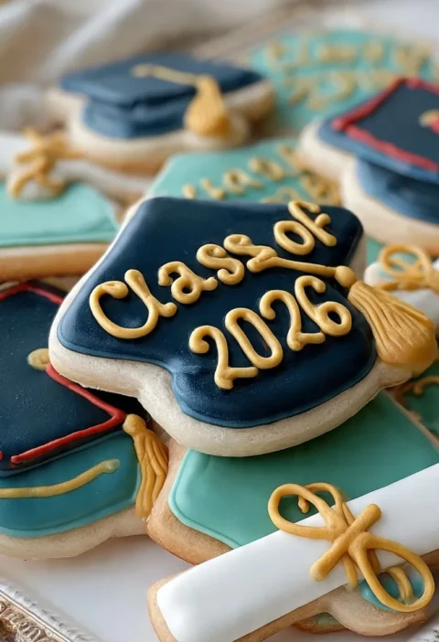Soft Cut-Out Grad Cookies