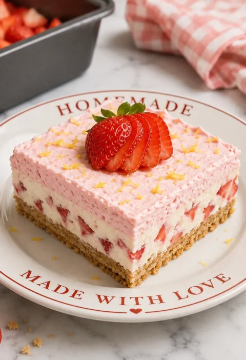 No-Bake Strawberry Lemon Bars