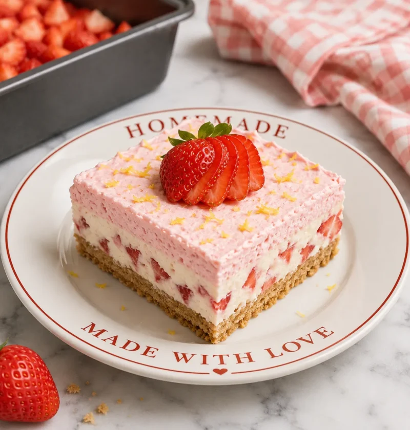 No-Bake Strawberry Lemon Bars