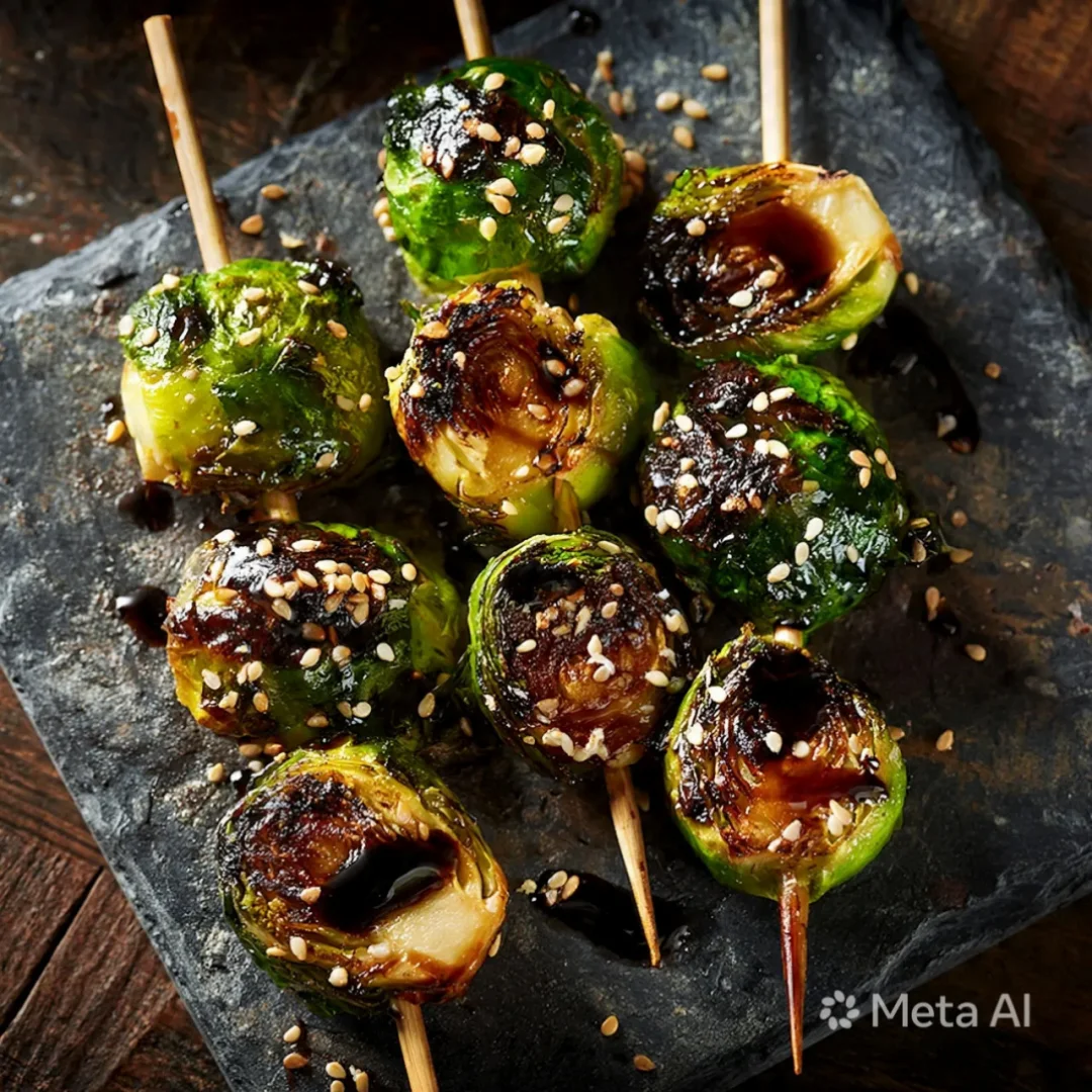 Caramelized Brussels Sprouts Skewers