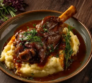 Lamb Shank with Creamy Mashed Potatoes & Easy and Tasty