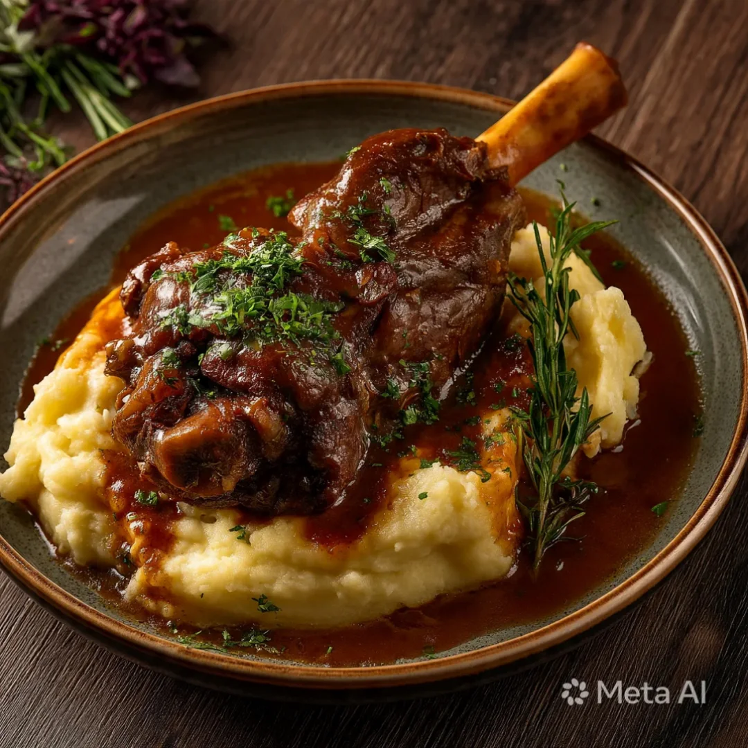 Lamb Shank with Creamy Mashed Potatoes