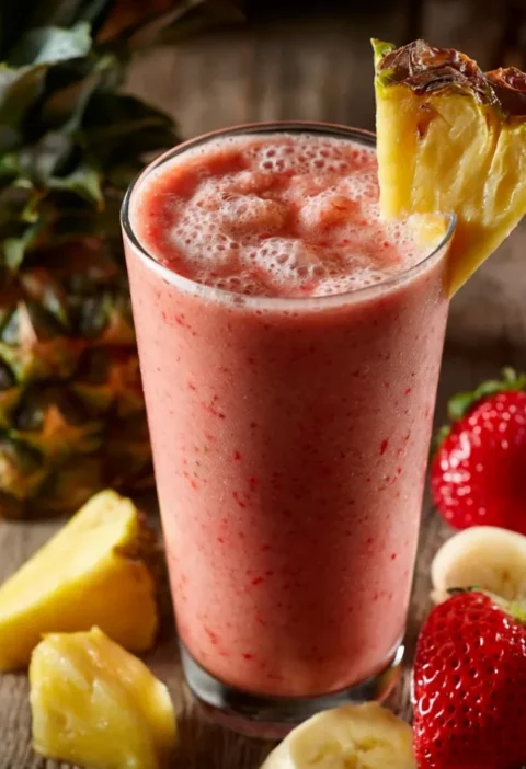 Pineapple Banana Strawberry Smoothie