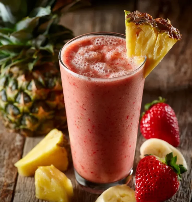Pineapple Banana Strawberry Smoothie