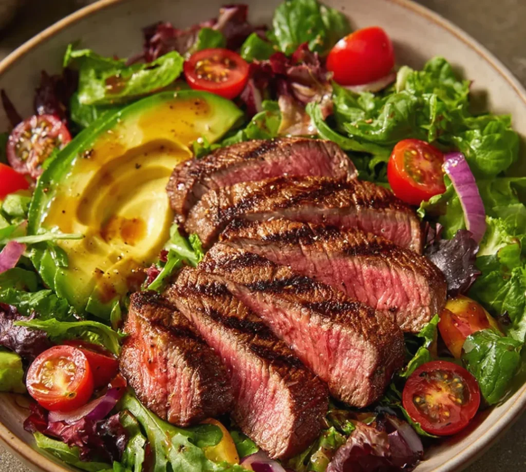 Seared Steak Avocado Salad Bowl & Easy and Tasty
