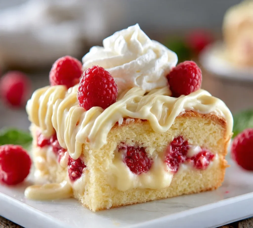 White Chocolate Raspberry Poke Cake: A Delightful Treat! - White Chocolate Raspberry Poke Cake: A Delightful Treat!