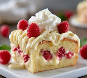 White Chocolate Raspberry Poke Cake: A Delightful Treat!