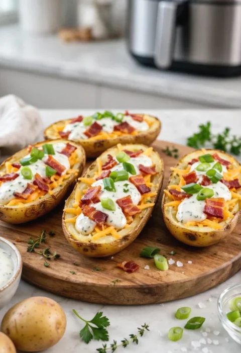 Easy Air Fryer Potato Skins
